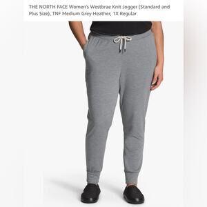 NWT $69 THE NORTH FACE Westbrae Knit Jogger Grey Heather 3X Plus Size‎ NEW Comfy